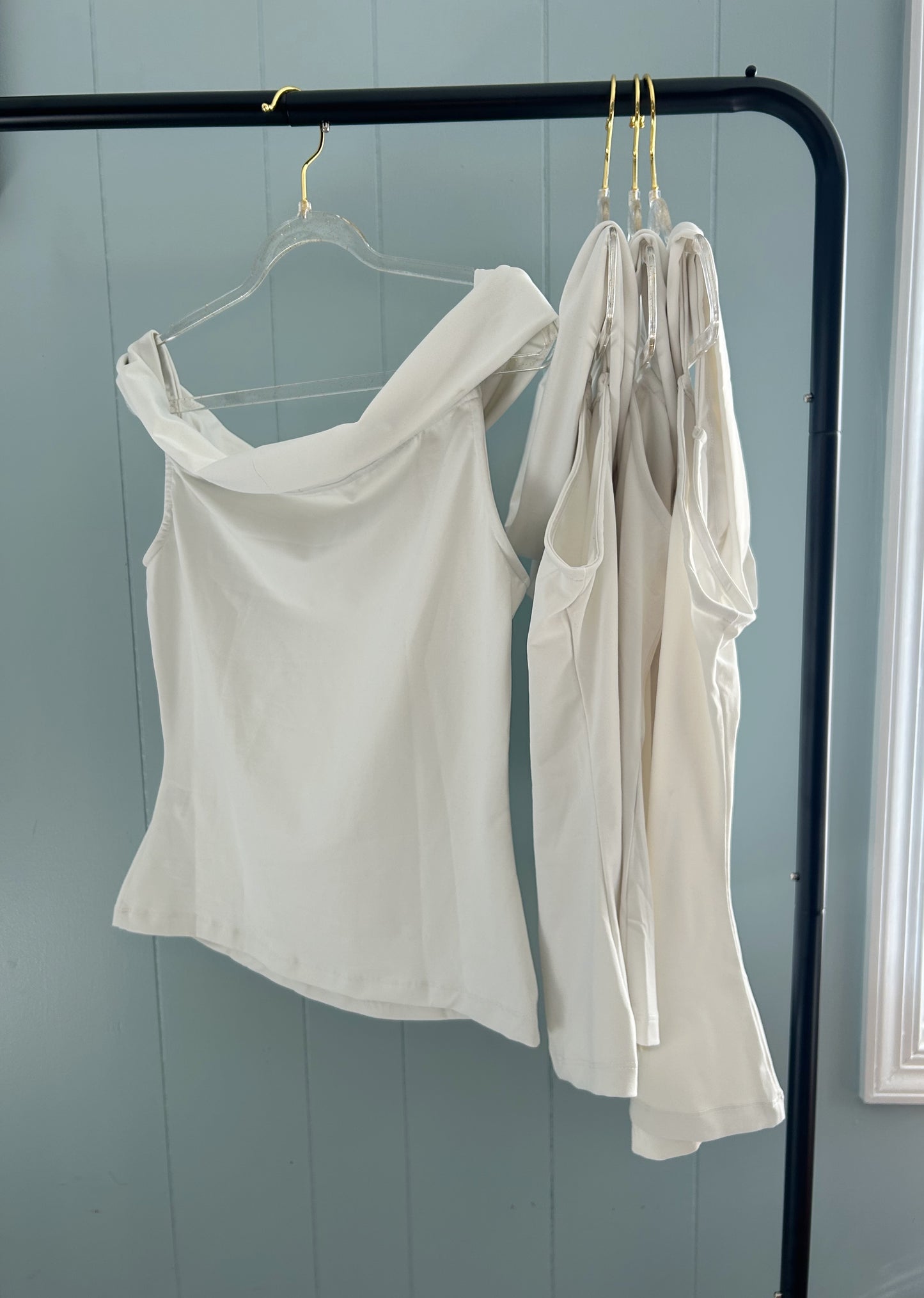 White Rose Drop Shoulder Top