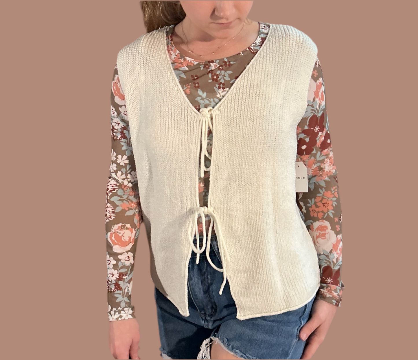 Butterfly Lace Up Vest